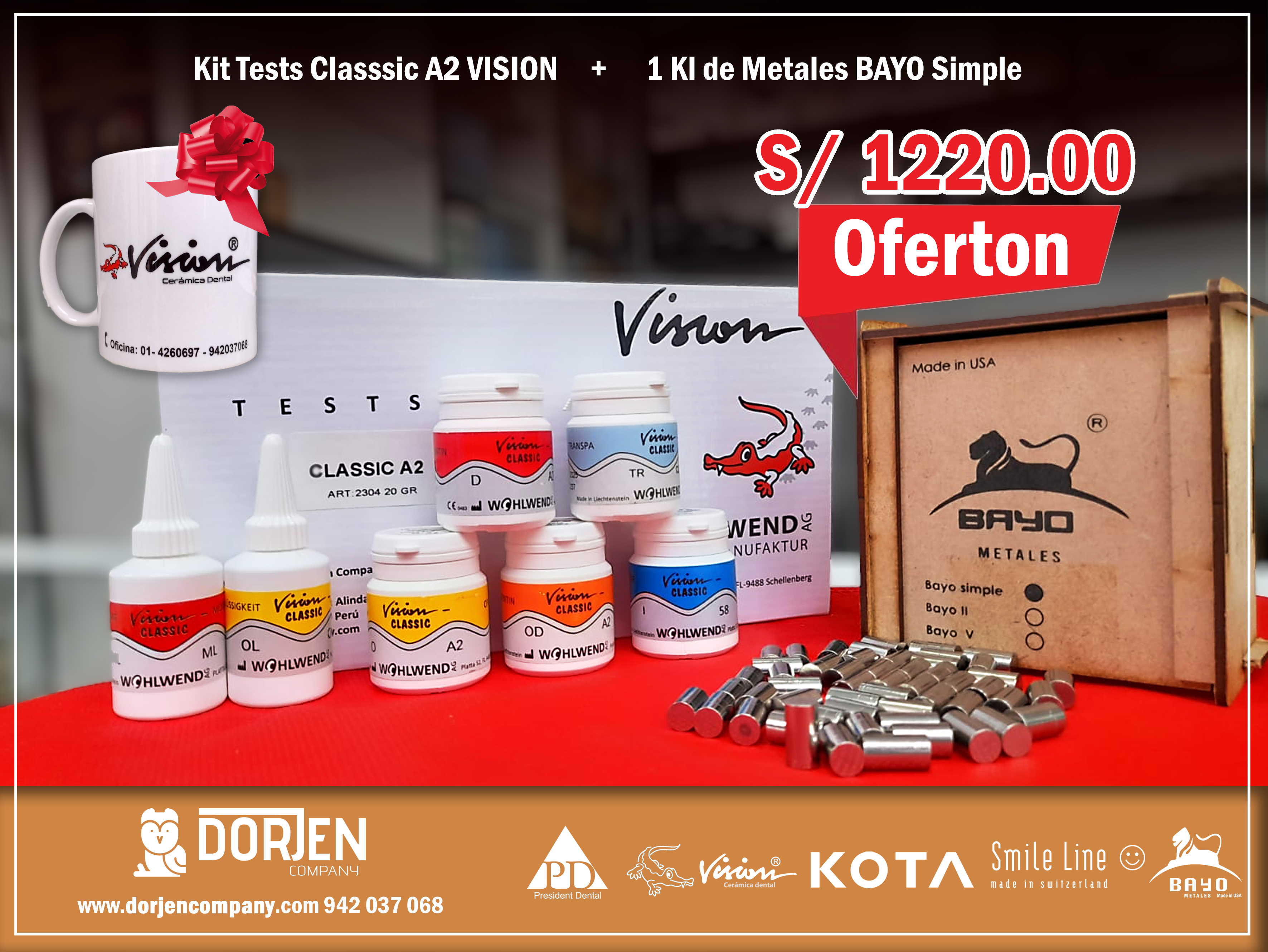 Kit de cerámica Introductorio VISION Classic de 20 gr. + 1kl Metales BAYO  SIMPLE - DORJEN Online